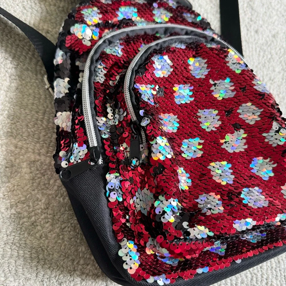 Disney Parks Minnie Mouse Reversible Sequined Mini Backpack